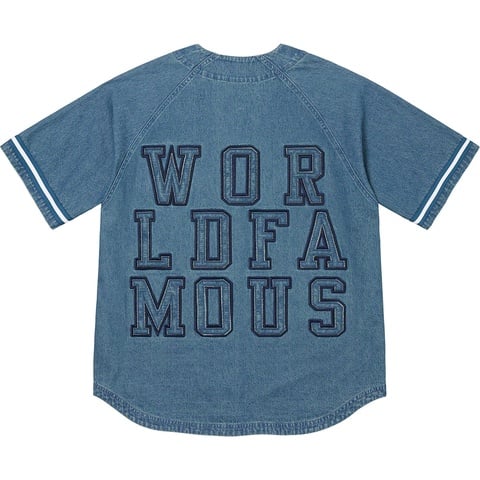 Denim Baseball Jersey - fall/winter 2022 - Supreme
