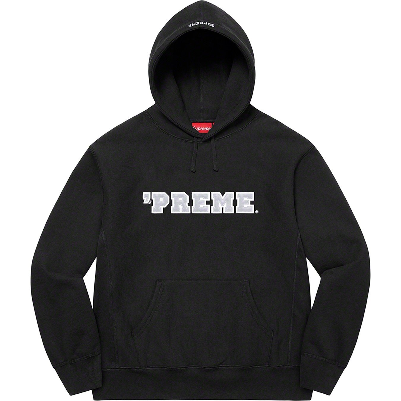 Supreme Preme Hooded Sweatshirt (FW22) - Black - $158