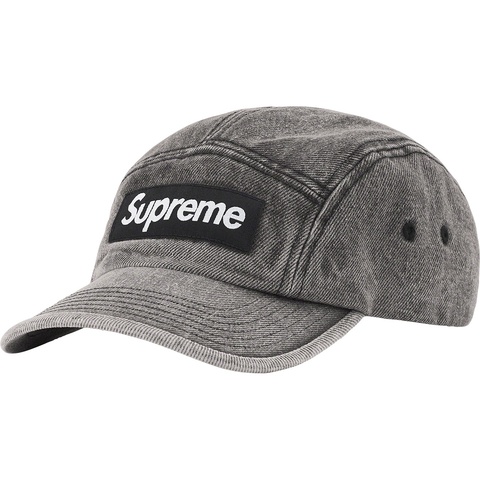 Supreme Denim Camp Cap - Washed Black