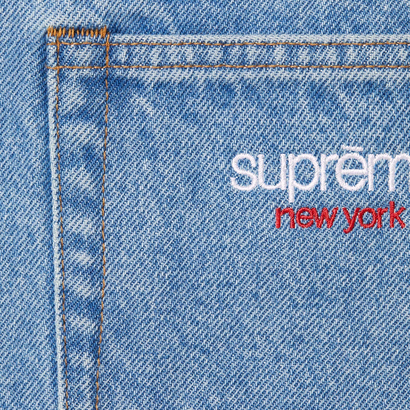 Supreme Baggy Jean (FW22) - Washed Blue - $168