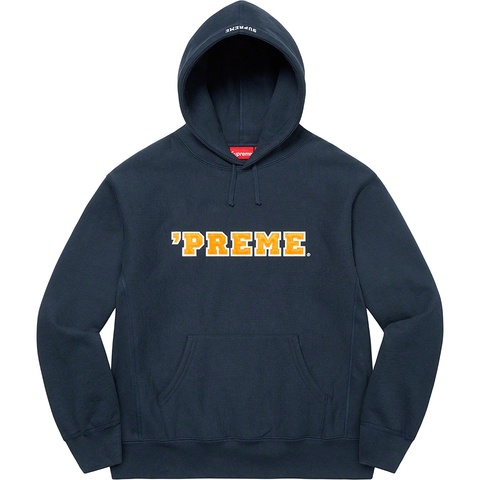 Supreme Preme Hooded Sweatshirt - Navy