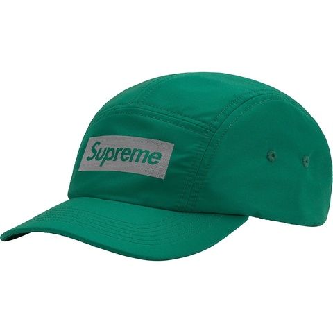 Supreme Reflective Jacquard Logo Camp Cap - Green