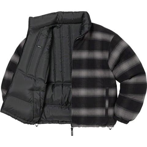 Flannel Reversible Puffer Jacket - Supreme