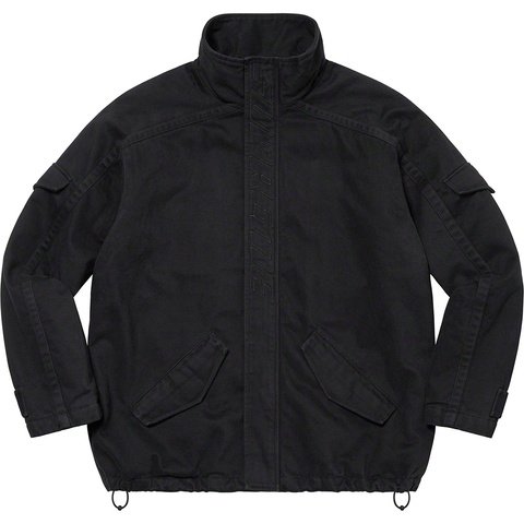 Supreme Brushed Twill Zip Jacket - Black