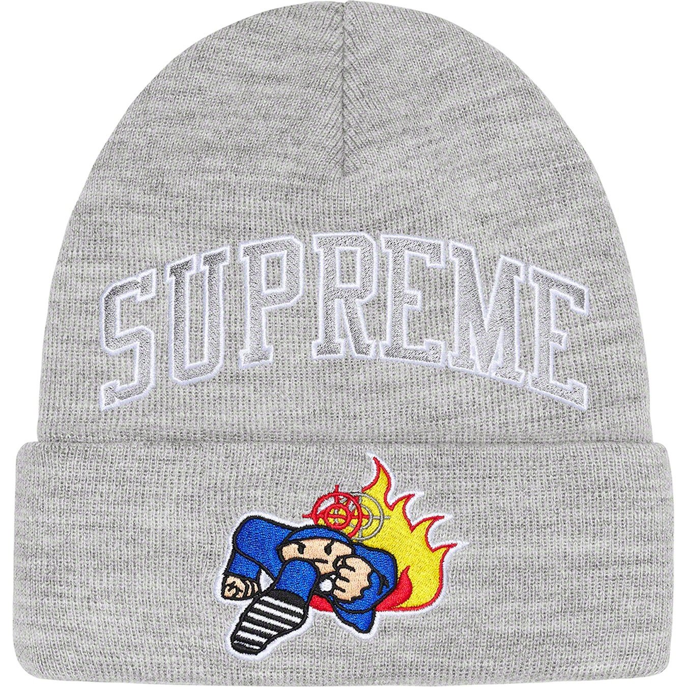 Supreme Duck Down Records Beanie (FW22) - Heather Grey - $40