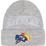 Supreme Duck Down Records Beanie (FW22) - Heather Grey