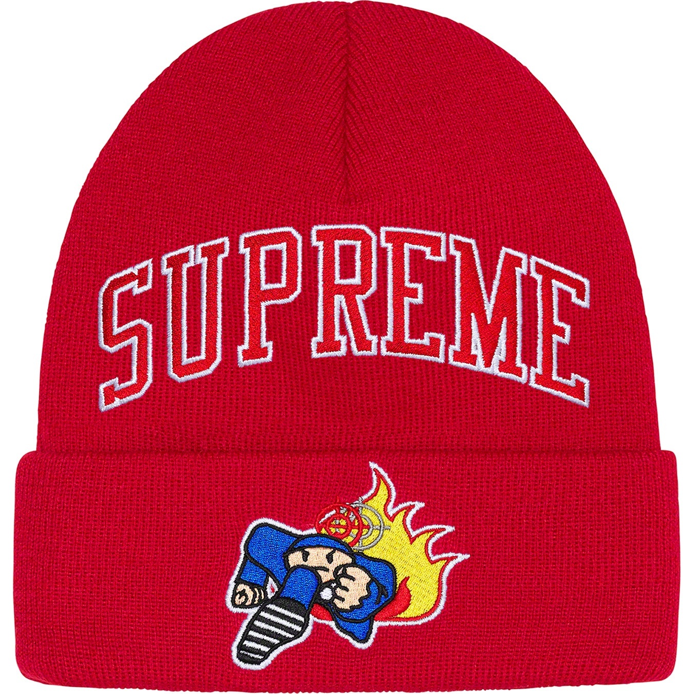 Supreme Duck Down Records Beanie (FW22) - Red - $40