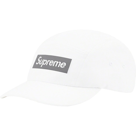 Supreme Reflective Jacquard Logo Camp Cap - White
