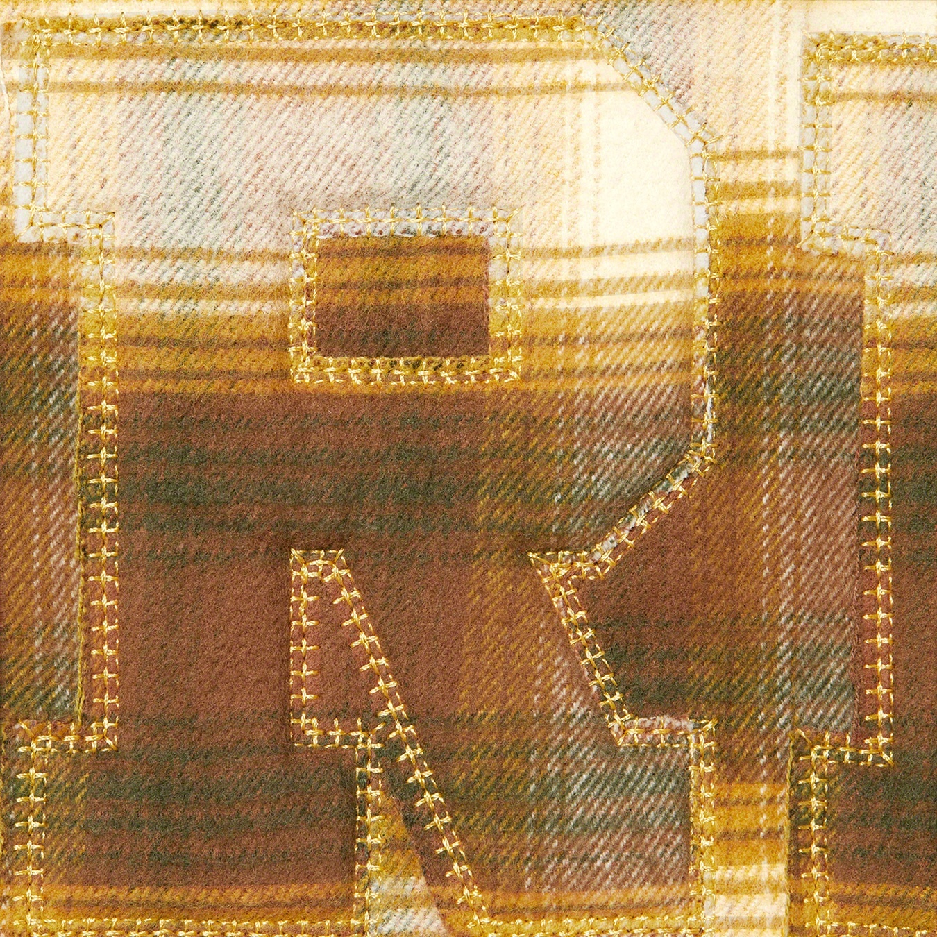 Supreme Flannel Reversible Puffer Jacket (FW22) - Brown - $298