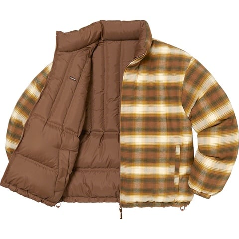Flannel Reversible Puffer Jacket - Supreme