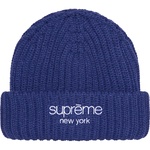 Supreme Ribbed Beanie (FW22) - Dark Royal