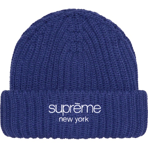 Supreme Ribbed Beanie - Dark Royal