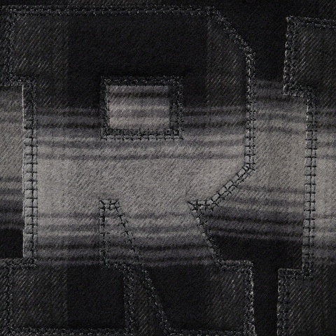 Supreme Flannel Reversible Puffer Jacket - Black