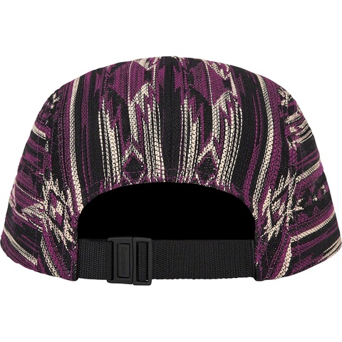 Supreme Woven Pattern Camp Cap - Purple