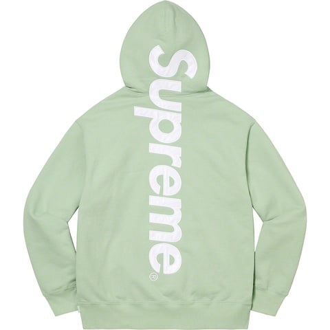 Supreme Satin Appliqué Hooded Sweatshirt - Mint