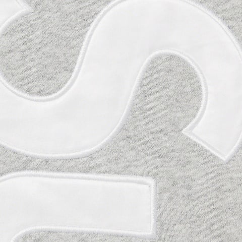 Supreme Satin Appliqué Sweatpant - Heather Grey