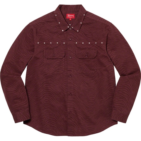 Supreme Studded Work Shirt - Burgundy
