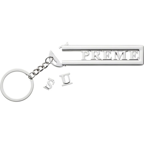 Supreme Slide Keychain - Silver