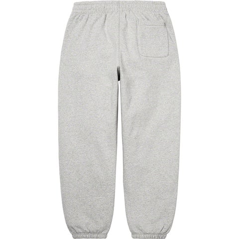 Supreme Satin Appliqué Sweatpant - Heather Grey