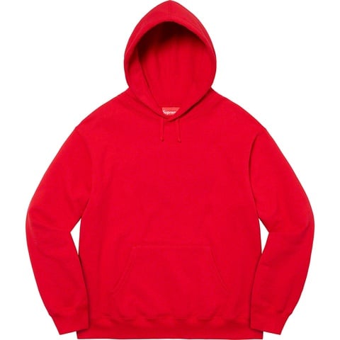 Supreme Satin Appliqué Hooded Sweatshirt - Red