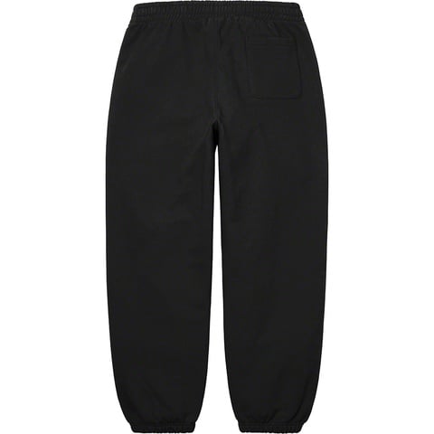 Supreme Satin Appliqué Sweatpant - Black