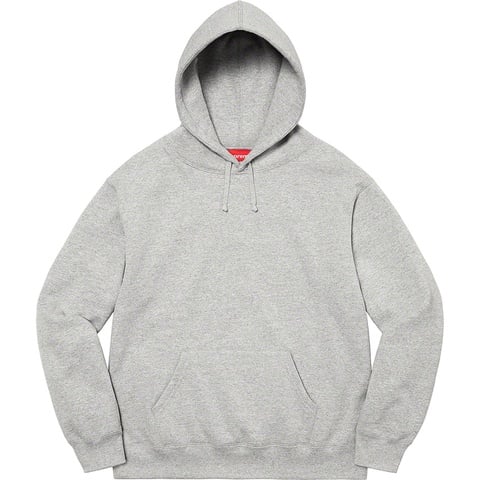 Supreme Satin Appliqué Hooded Sweatshirt - Heather Grey
