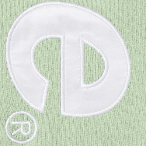 Supreme Satin Appliqué Hooded Sweatshirt - Mint