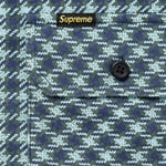 Supreme Houndstooth Flannel Hooded Shirt (FW22) - Light Navy