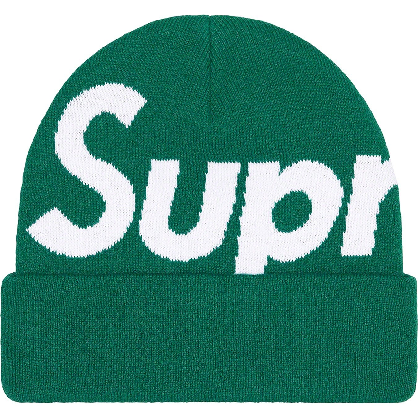 Supreme Big Logo Beanie (FW22) - Dark Green - $44