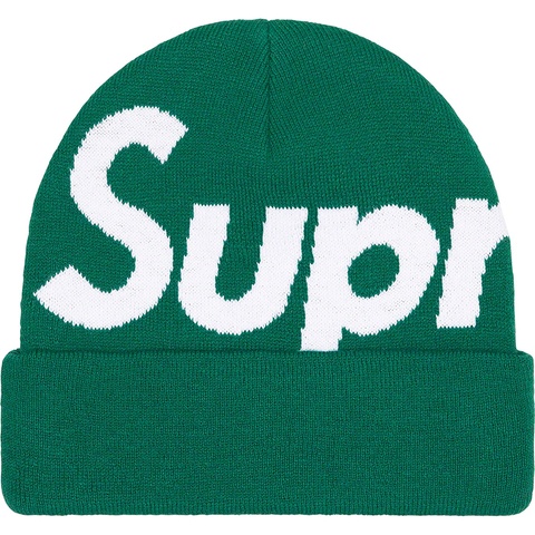 Supreme Big Logo Beanie - Dark Green