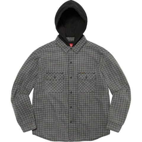 ジャケット・アウター Supreme Houndstooth Flannel Hooded Shirt Houndstooth Flannel Hooded Shirt - Supreme