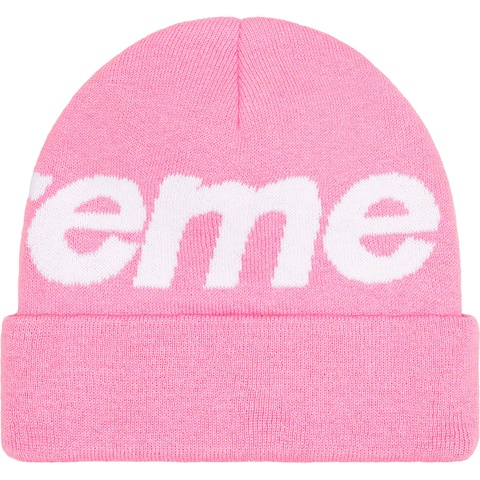 Supreme Big Logo Beanie - Pink
