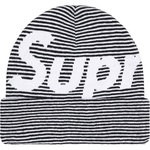 Supreme Big Logo Beanie (FW22) - Black Stripe