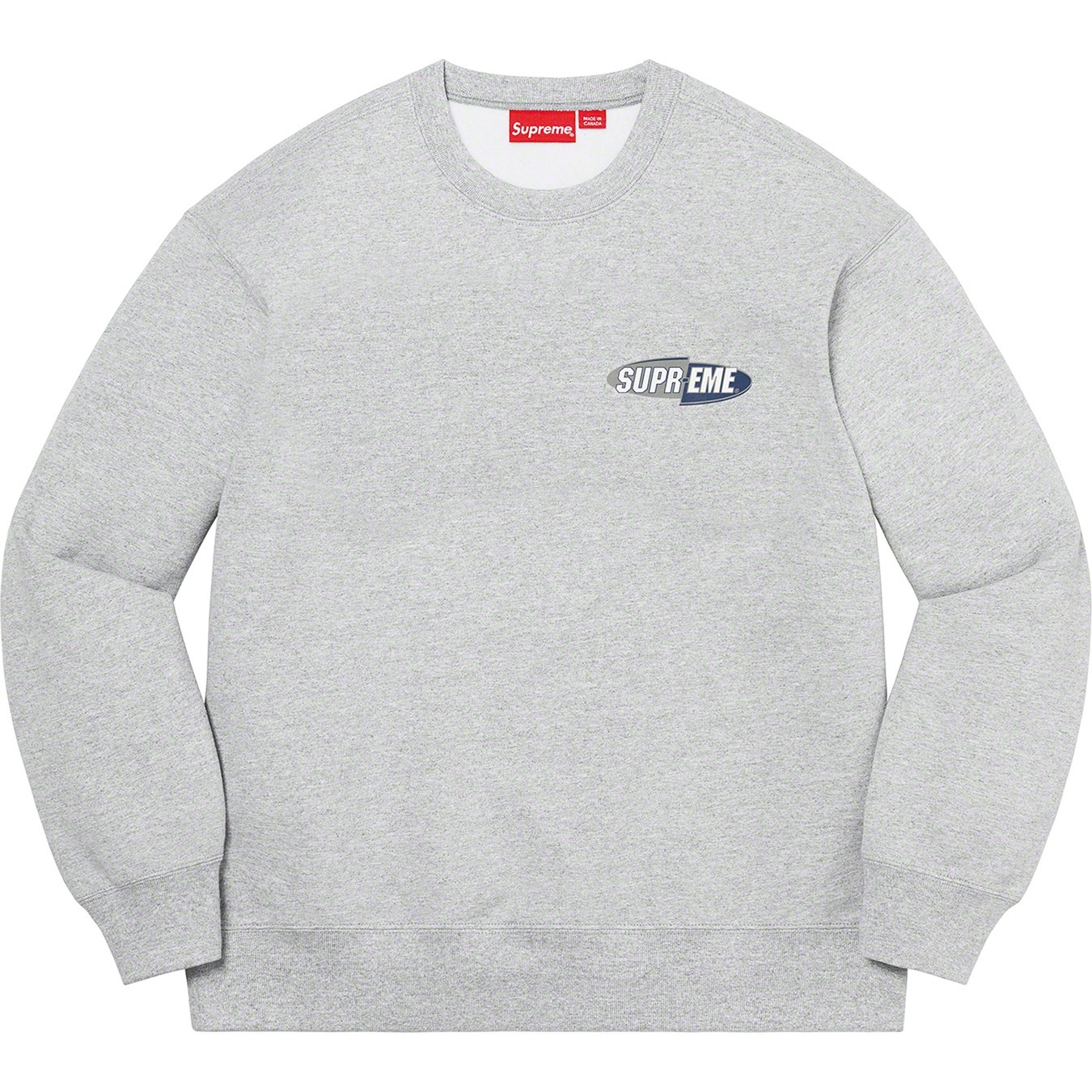 Supreme 212 Crewneck (FW22) - Heather Grey - $148