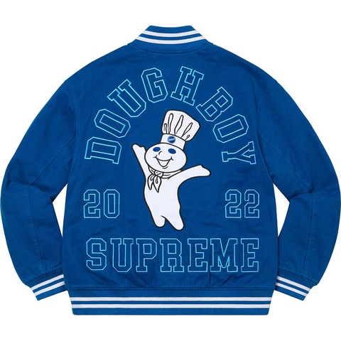 Supreme Supreme®/Mitchell & Ness® Doughboy Twill Varsity Jacket - Blue
