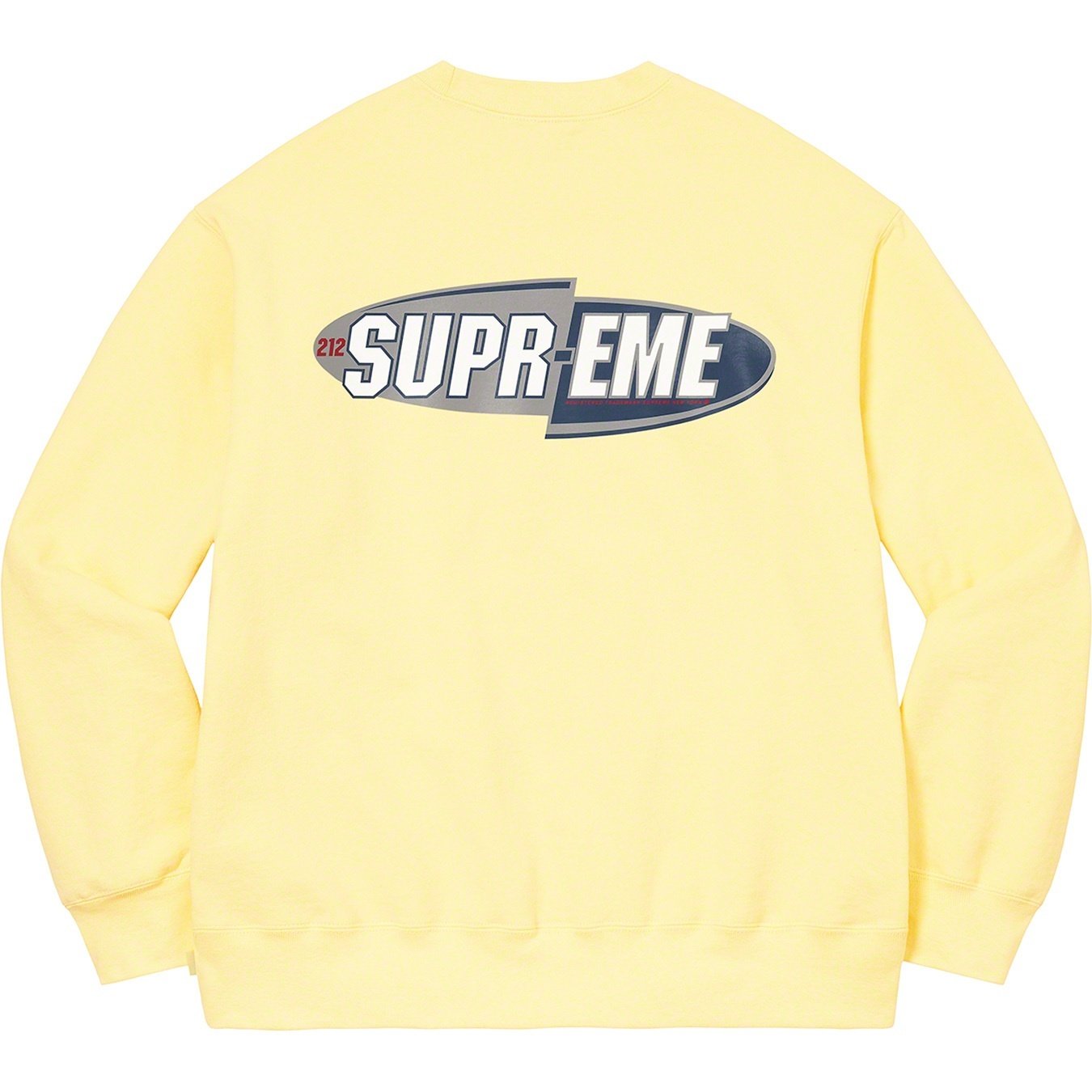Supreme 212 Crewneck (FW22) - Light Yellow - $148