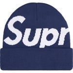 Supreme Big Logo Beanie (FW22) - Navy