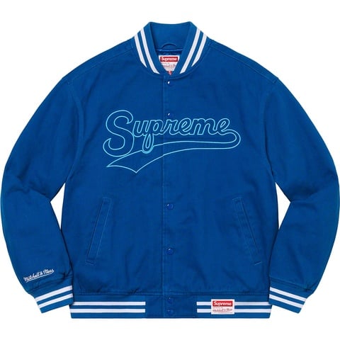 Supreme Twill Varsity jacket Mサイズ Supreme Mitchell & Ness Doughboy Twill Varsity Jacket Black Men's