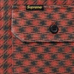 Supreme Houndstooth Flannel Hooded Shirt (FW22) - Red