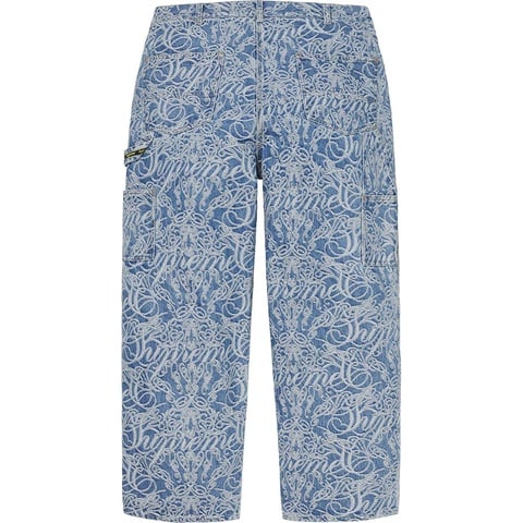 Script Jacquard Double Knee Denim Painter Pant - Supreme