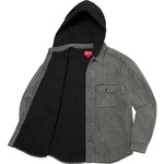 Supreme Houndstooth Flannel Hooded Shirt (FW22) - Black
