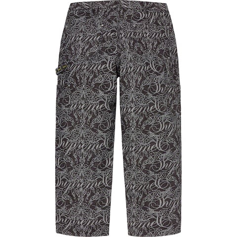 Script Jacquard Double Knee Denim Painter Pant - Supreme