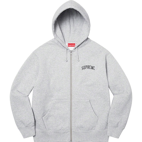 Supreme Wings Zip Up Hooded ヘザーグレー Slogo Buy Supreme Wings Zip Up Hooded Sweatshirt 'Heather Grey