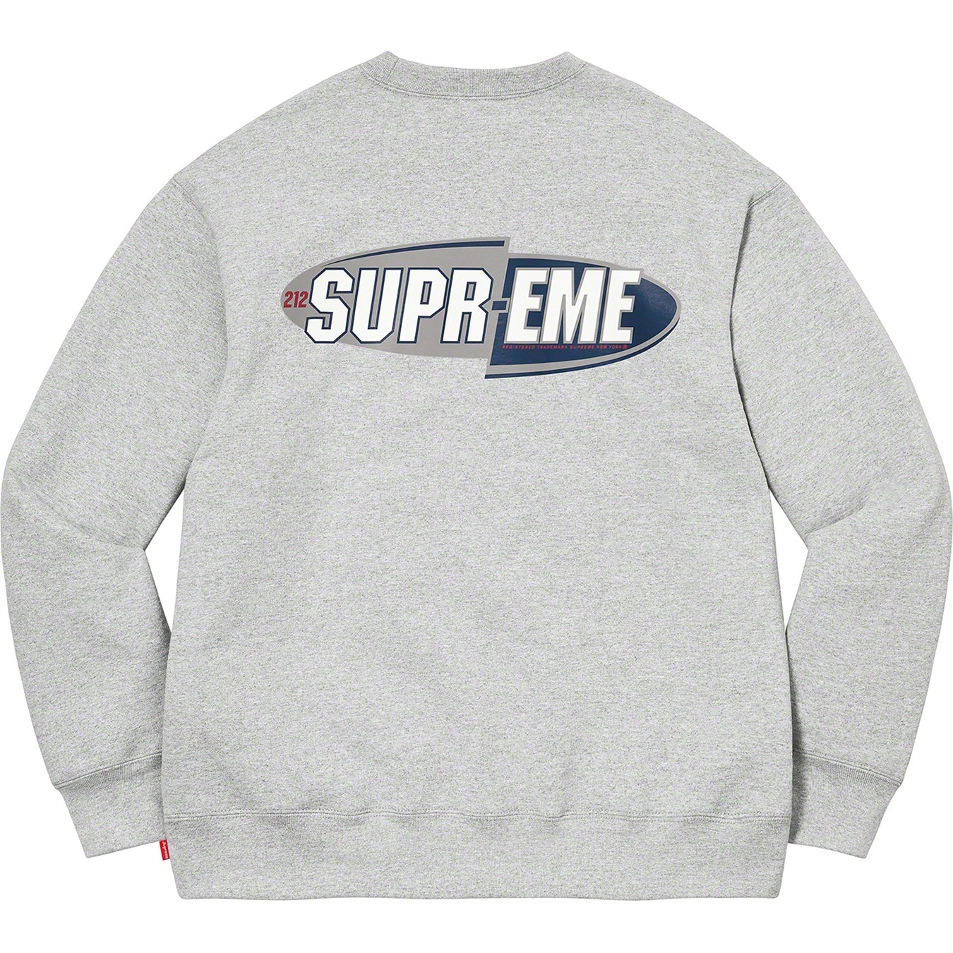 Supreme 212 Crewneck (FW22) - Heather Grey - $148
