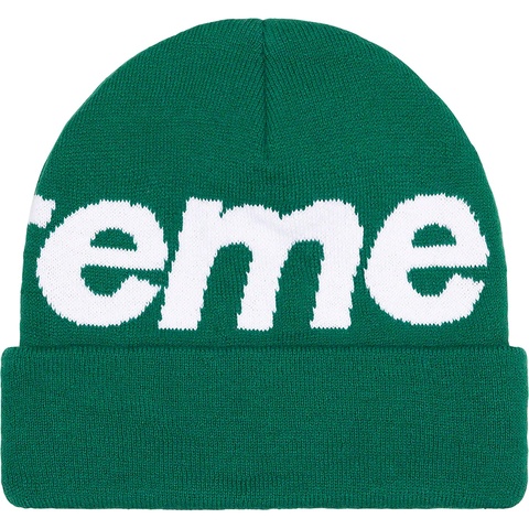 Supreme Big Logo Beanie - Dark Green