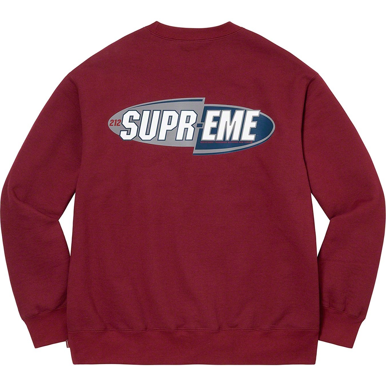 Supreme 212 Crewneck (FW22) - Cardinal - $148