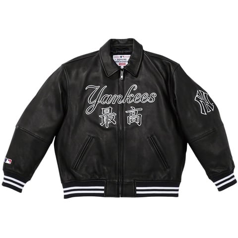 ジャケット・アウター Supreme kanji leather varsity jacket XL Supreme®/New York Yankees™ Kanji Leather Varsity Jacket - Supreme