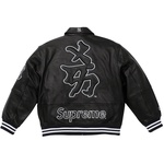 Supreme Supreme New York Yankees™ Kanji Leather Varsity Jacket (FW22)