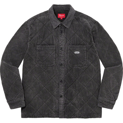 Supreme Quilted Corduroy Shirt - Black