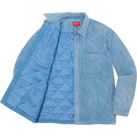 Supreme Quilted Corduroy Shirt - Slate Blue